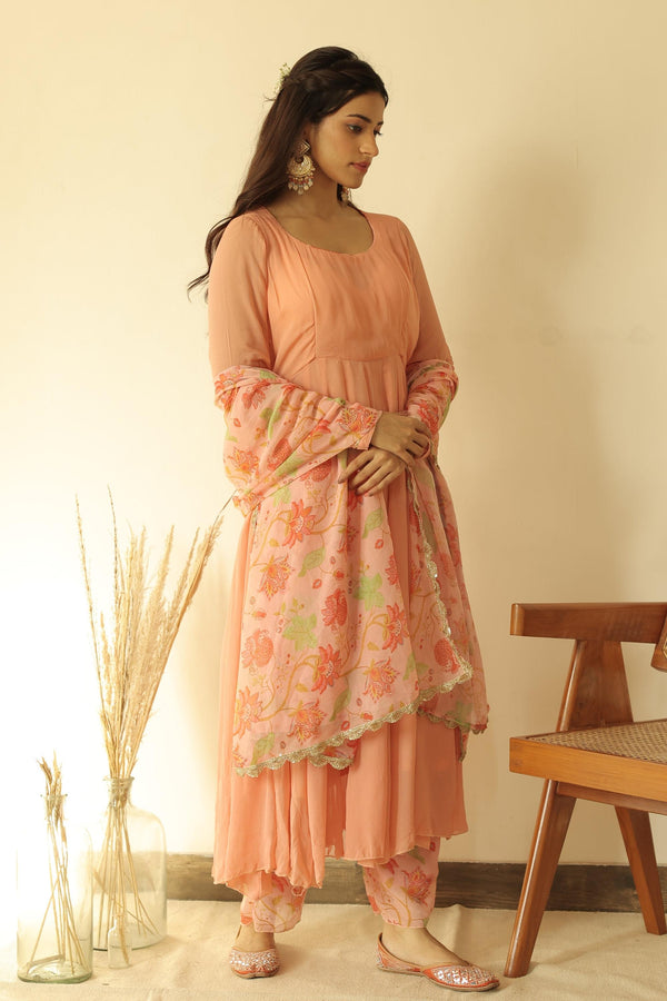 Zaheen Pink Anarkali Set